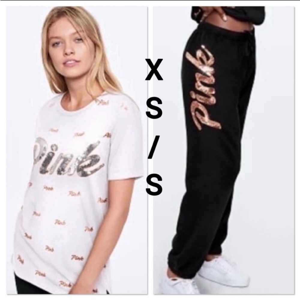 VS PINK XS/S BLING SET